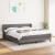 Pat box spring cu saltea, gri închis, 180x200 cm, textil GartenMobel Dekor
