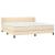 Pat box spring cu saltea, crem, 200x200 cm, textil GartenMobel Dekor