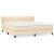Pat box spring cu saltea, crem, 160x200 cm, material textil GartenMobel Dekor
