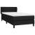 Pat box spring cu saltea, negru, 90x190 cm, textil GartenMobel Dekor