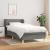 Pat box spring cu saltea, gri închis, 80x200 cm, textil GartenMobel Dekor