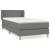 Pat box spring cu saltea, gri închis, 80x200 cm, textil GartenMobel Dekor