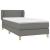 Pat box spring cu saltea, gri închis, 80x200 cm, textil GartenMobel Dekor