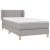 Pat box spring cu saltea, gri deschis, 90x200 cm, textil GartenMobel Dekor