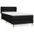 Pat box spring cu saltea, negru, 90x200 cm, textil GartenMobel Dekor