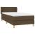 Pat box spring cu saltea, maro închis, 90x200 cm, textil GartenMobel Dekor