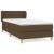 Pat box spring cu saltea, maro închis, 90x200 cm, textil GartenMobel Dekor