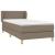 Pat box spring cu saltea, gri taupe, 90x200 cm, textil GartenMobel Dekor