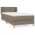 Pat box spring cu saltea, gri taupe, 90x200 cm, textil GartenMobel Dekor