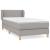 Pat box spring cu saltea, gri deschis, 100x200 cm, textil GartenMobel Dekor