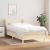 Pat box spring cu saltea, crem, 100x200 cm, textil GartenMobel Dekor