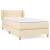 Pat box spring cu saltea, crem, 100x200 cm, textil GartenMobel Dekor