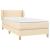 Pat box spring cu saltea, crem, 100x200 cm, textil GartenMobel Dekor