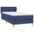 Pat box spring cu saltea, albastru, 100x200 cm, textil GartenMobel Dekor