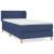 Pat box spring cu saltea, albastru, 100x200 cm, textil GartenMobel Dekor