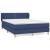 Pat box spring cu saltea, albastru, 140x200 cm, textil GartenMobel Dekor