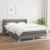 Pat box spring cu saltea, gri închis, 140x200 cm, textil GartenMobel Dekor