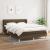 Pat continental cu saltea, maro închis, 140x200 cm, textil GartenMobel Dekor
