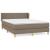 Pat continental cu saltea gri taupe 140x200 cm material textil GartenMobel Dekor