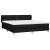 Pat box spring cu saltea, negru, 160x200 cm, textil GartenMobel Dekor