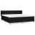 Pat box spring cu saltea, negru, 160x200 cm, textil GartenMobel Dekor