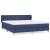 Pat box spring cu saltea, albastru, 180x200 cm, material textil GartenMobel Dekor