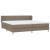Pat box spring cu saltea, gri taupe, 200x200 cm, textil GartenMobel Dekor