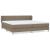 Pat box spring cu saltea, gri taupe, 200x200 cm, textil GartenMobel Dekor