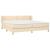 Pat box spring cu saltea, crem, 200x200 cm, textil GartenMobel Dekor