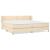 Pat box spring cu saltea, crem, 200x200 cm, textil GartenMobel Dekor