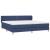 Pat box spring cu saltea, albastru, 200x200 cm, textil GartenMobel Dekor