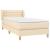 Pat box spring cu saltea, crem, 80x200 cm, textil GartenMobel Dekor