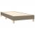 Pat box spring cu saltea, gri taupe, 90x190 cm, textil GartenMobel Dekor