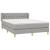 Pat box spring cu saltea, gri deschis, 140x190 cm, textil GartenMobel Dekor