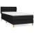 Pat box spring cu saltea, negru, 90x190 cm, textil GartenMobel Dekor