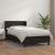 Pat box spring cu saltea, negru, 90x200 cm, piele ecologică GartenMobel Dekor