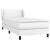 Pat box spring cu saltea, alb, 90x200 cm, piele ecologică GartenMobel Dekor