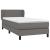 Pat box spring cu saltea, gri, 90x200 cm, piele ecologică GartenMobel Dekor