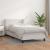 Pat box spring cu saltea, alb, 100x200 cm, piele ecologică GartenMobel Dekor