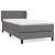 Pat box spring cu saltea, gri, 100x200 cm, piele ecologică GartenMobel Dekor