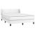 Pat box spring cu saltea, alb, 140x190 cm, piele ecologică GartenMobel Dekor