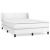 Pat box spring cu saltea, alb, 140x190 cm, piele ecologică GartenMobel Dekor