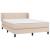 Pat box spring cu saltea, cappuccino, 140x190cm piele ecologică GartenMobel Dekor