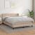 Pat box spring cu saltea, cappuccino, 140x200cm piele ecologică GartenMobel Dekor