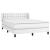Pat box spring cu saltea, alb, 140x190 cm, piele ecologică GartenMobel Dekor