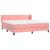 Pat box spring cu saltea, roz, 160x200 cm, catifea GartenMobel Dekor