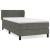 Pat box spring cu saltea, gri închis, 80x200 cm, catifea GartenMobel Dekor