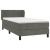 Pat box spring cu saltea, gri închis, 80x200 cm, catifea GartenMobel Dekor