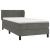 Pat box spring cu saltea, gri închis, 90x190 cm, catifea GartenMobel Dekor