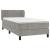 Pat box spring cu saltea, gri deschis, 90x200 cm, catifea GartenMobel Dekor